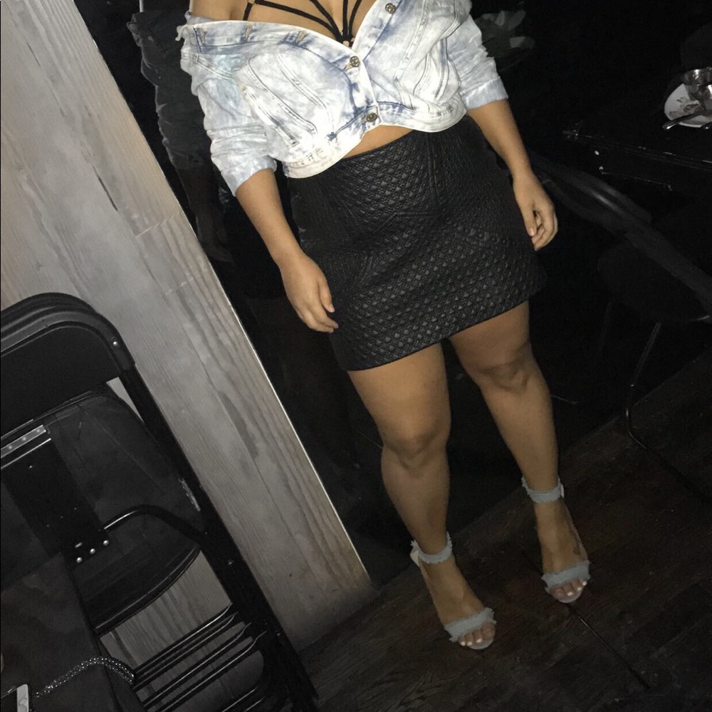 Forever 21 faux leather mini skirt